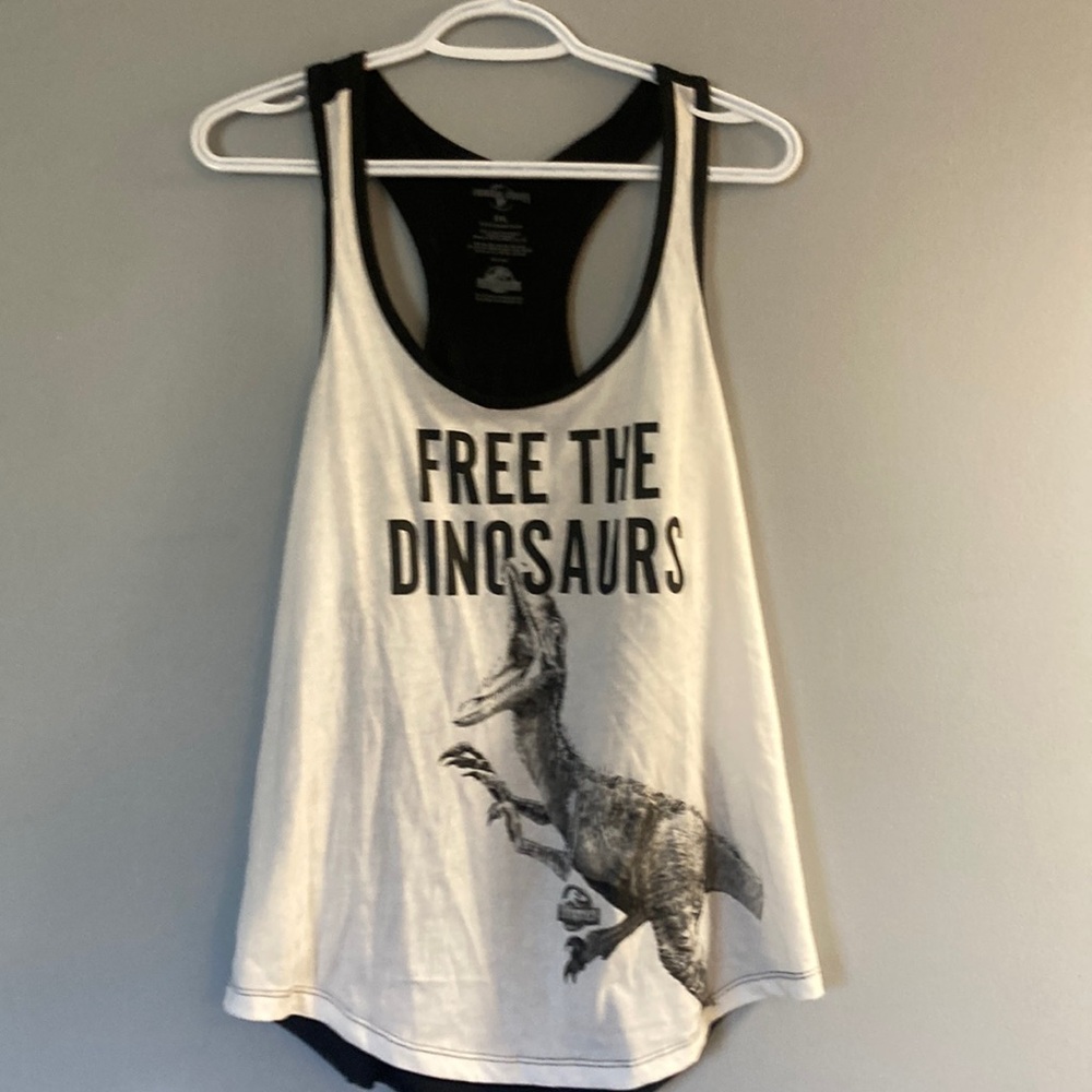Universal studios, Jurassic worlds, free the dinosaur tank top
